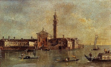  Giorgio Lienzo - Vista De La Isla De San Giorgio En Alga Venecia Francesco Guardi Veneciano